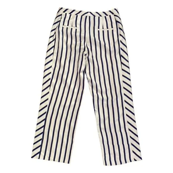 NICHOLAS White Striped Straight Leg Pants Size 10